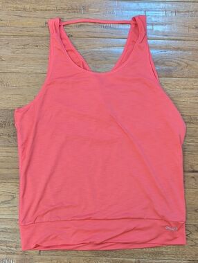 Handful Women's Coral Sleeveless Cowl Back Tank Top